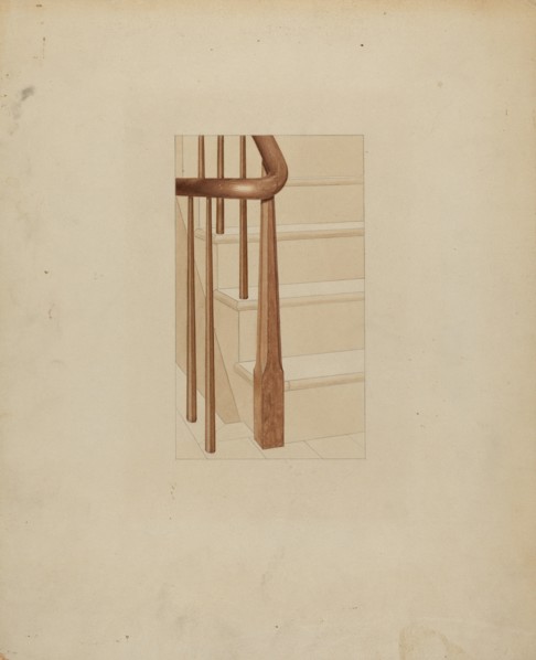 Shaker Newel Post, c. 1937. Creator: John W Kelleher.
