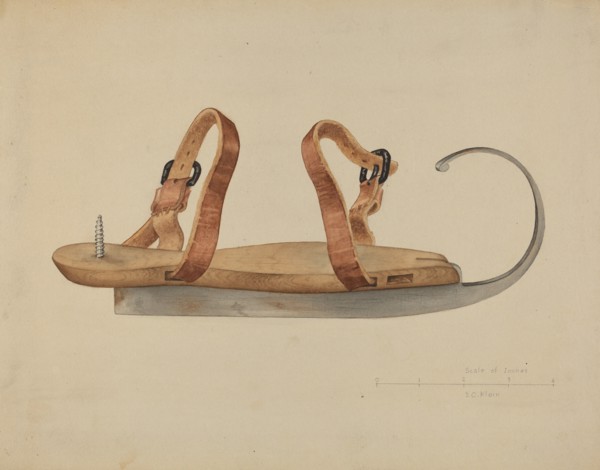 Ice Skate, c. 1937. Creator: Samuel O. Klein.