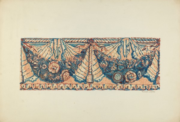Wall Paper Border, c. 1937. Creator: Frances Lichten.