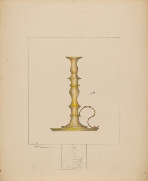 Candlestick, c. 1937. Creator: Henry Meyers.