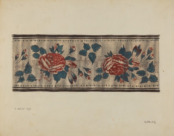 Chintz Border, c. 1937. Creator: Edith Miller.