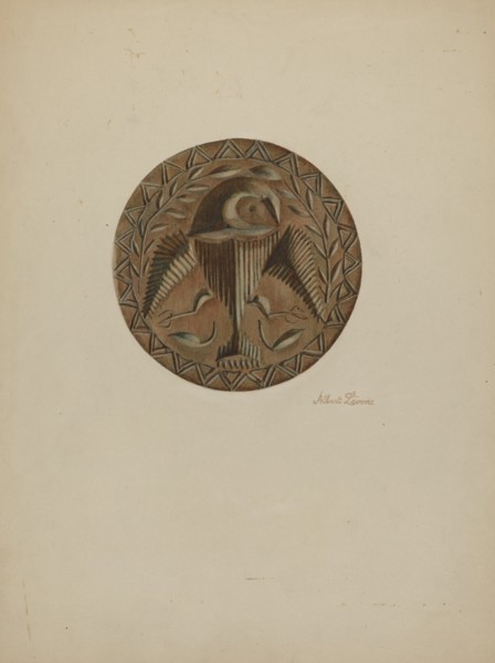 Pa. German Butter Mold, c. 1938. Creator: Albert J. Levone.