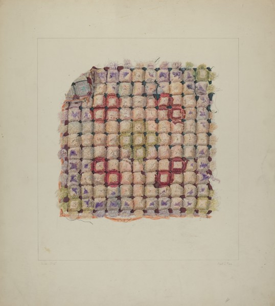 Wool Cushion Top, c. 1938. Creator: Frank J Mace.