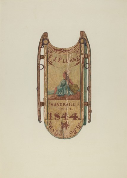 Sled, c. 1939. Creator: Harriette Gale.