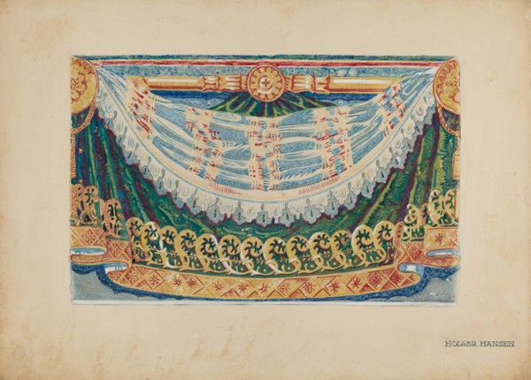 Wall Paper Border Design, c. 1939. Creator: Holger Hansen.