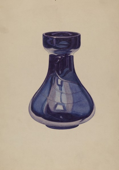 Cobalt Vase, c. 1940. Creator: Henry Moran.