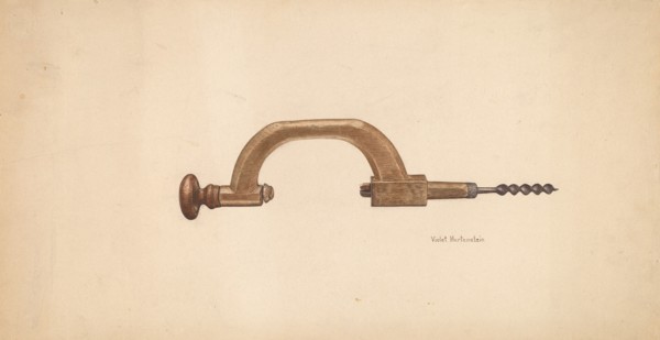 Brace and Bit, c. 1941. Creator: Violet Hartenstein.