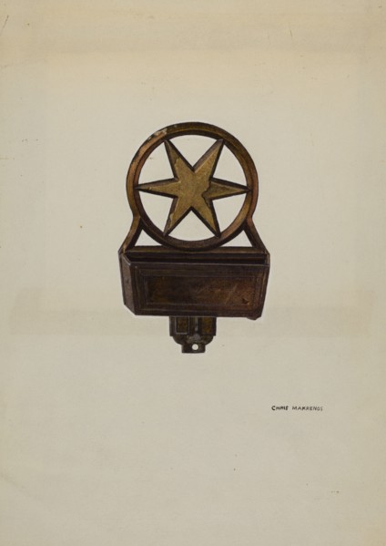 Match Holder, c. 1939. Creator: Chris Makrenos.