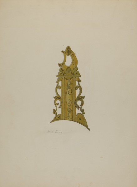 Patch Box from Ky. Rifle, c. 1938. Creator: Albert J. Levone.