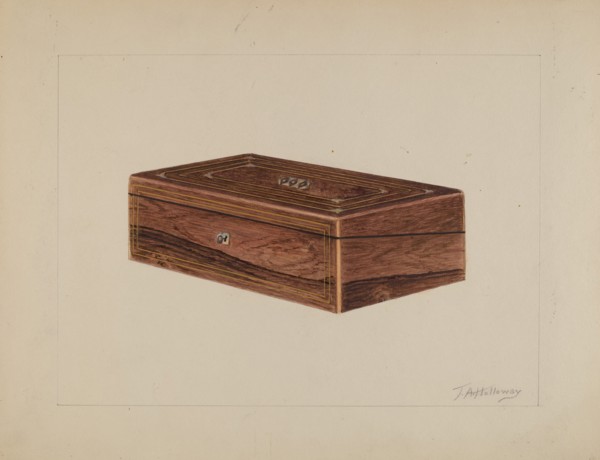 Folding Desk, c. 1937. Creator: Thomas Holloway.
