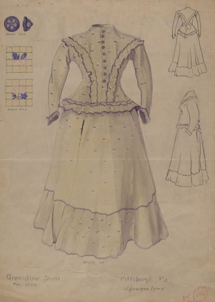 Dress, 1939. Creator: J. Howard Iams.
