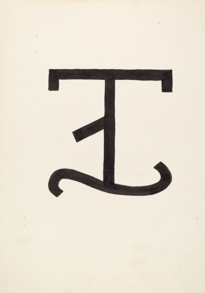 Cattle Brand, c. 1936. Creator: J.Henry Marley.