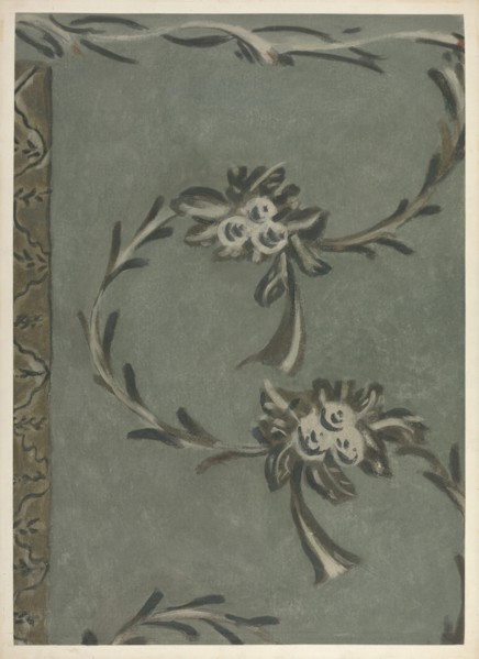 Free Hand Decorated Wall, c. 1940. Creator: Michael Lauretano.