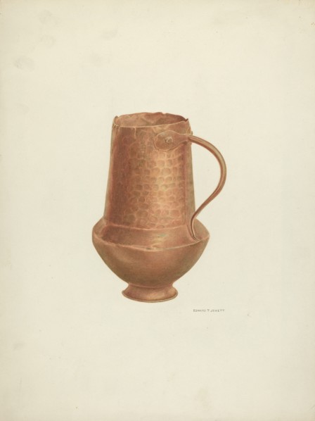 Copper Cruet, 1937. Creator: Edward Jewett.