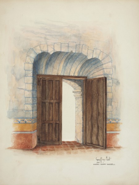 Reconstruction of Interior, 1937. Creators: Geoffrey Holt, Harry Mann Waddell.