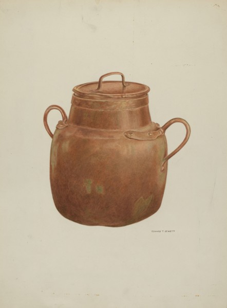 Copper Cauldron, 1937. Creator: Edward Jewett.