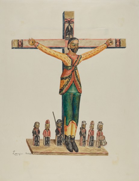 Bulto (San Acacio), 1938. Creator: Eldora P. Lorenzini.