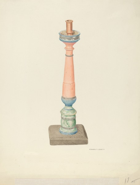 Candlestick (Ecclesiastical), 1939. Creator: Edward Jewett.