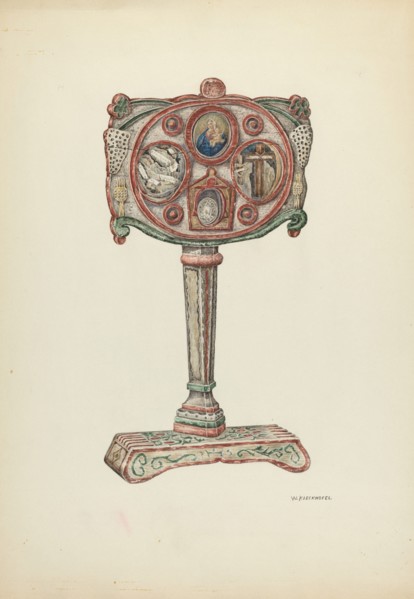 Reliquary of Father Junipero Serra, 1941. Creator: William Kieckhofel.