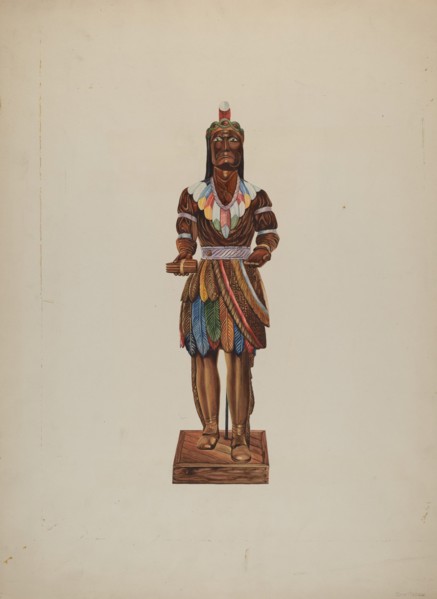 Cigar Store Indian, 1935/1942. Creator: Einar Heiberg.
