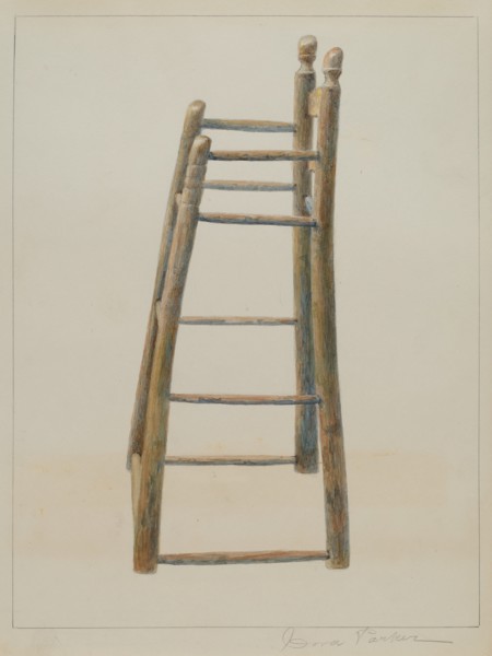 Child's High Chair, c. 1938. Creator: Cora Parker.