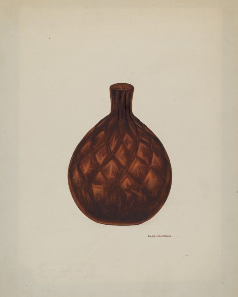 Pocket Flask, c. 1941. Creator: Chris Makrenos.