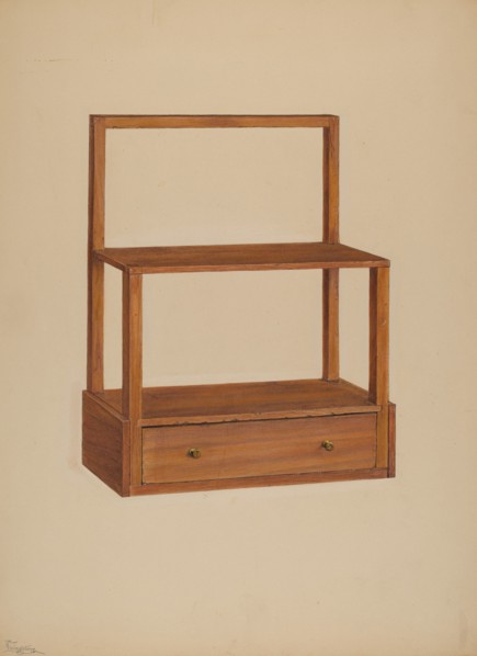 Hanging Shelf, 1940. Creator: Rolland Livingstone.