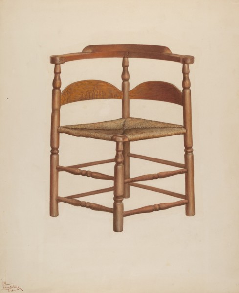 Corner Chair, 1941. Creator: Rolland Livingstone.