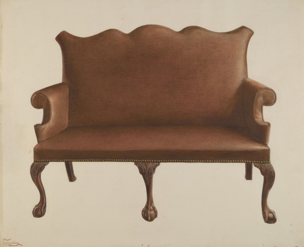 Settee, 1941. Creator: Rolland Livingstone.
