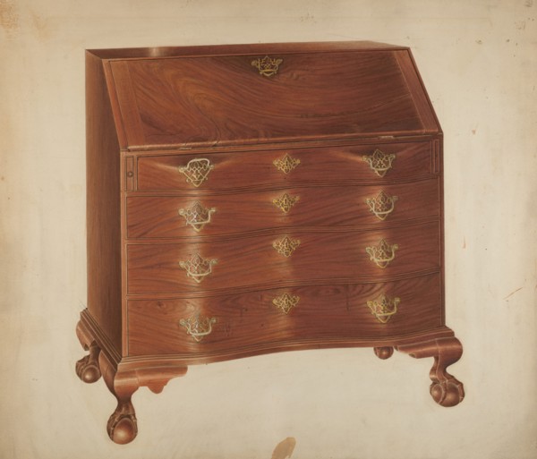 Desk, 1935/1942. Creator: Isadore Goldberg.