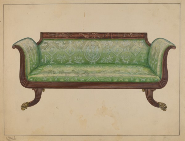 Sofa, c. 1936. Creator: Nicholas Gorid.
