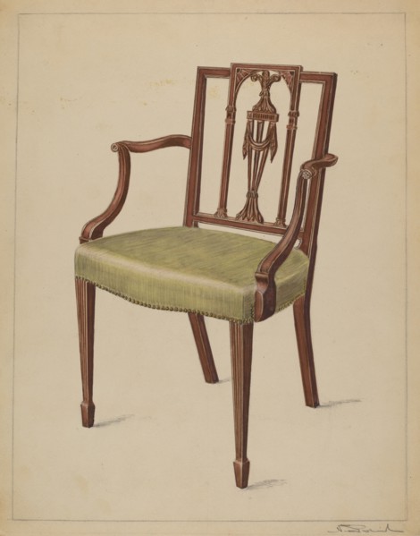 Armchair, c. 1936. Creator: Nicholas Gorid.