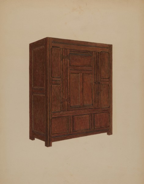 Cupboard, c. 1937. Creator: Meyer Goldbaum.