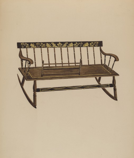 Cradle Settee, c. 1937. Creator: Frederick Jackson.
