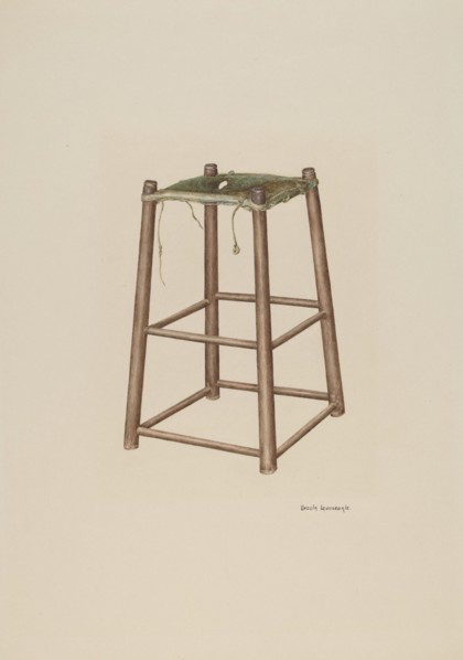 Office High Stool, c. 1940. Creator: Ursula Lauderdale.