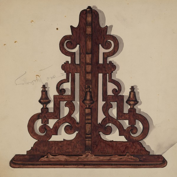 Mahogany Shelf, c. 1940. Creator: Marie Lutrell.
