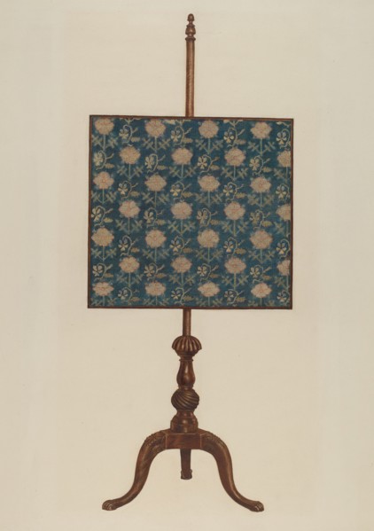 Fire Screen, c. 1941. Creator: Rolland Livingstone.