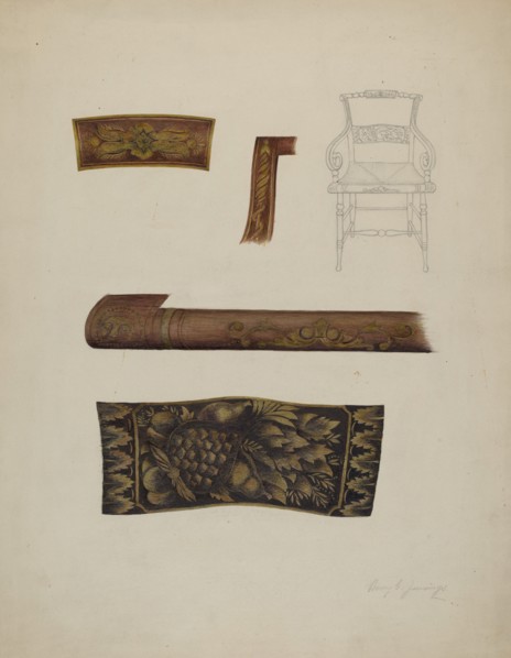 Hitchcock Chair, c. 1937. Creator: Harry Jennings.