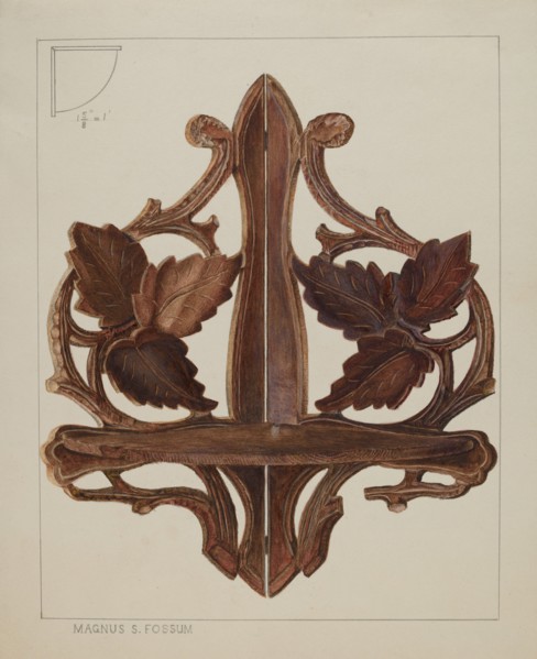Shelf (Corner Bracket), c. 1937. Creator: Magnus S. Fossum.