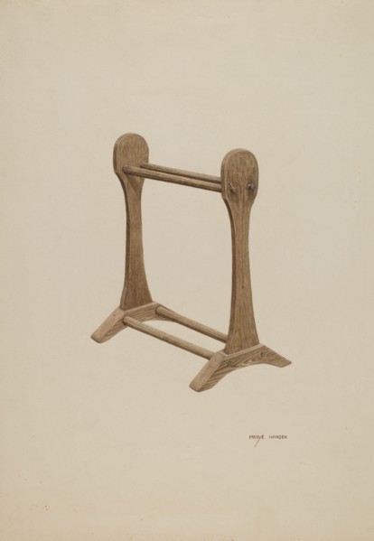 Drying Rack, c. 1940. Creator: Mary Hansen.