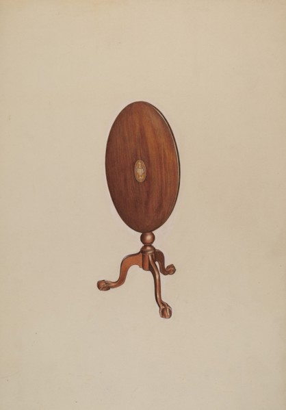 Tilt Top Table, c. 1937. Creator: Dorothy Handy.