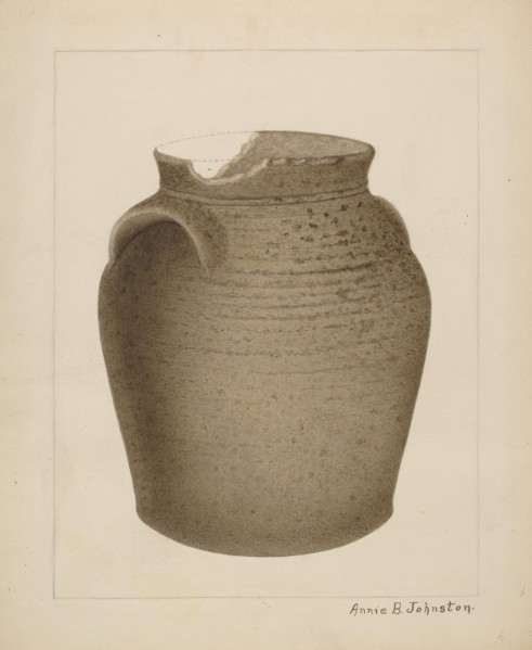 Stoneware Jar, c. 1937. Creator: Annie B Johnston.