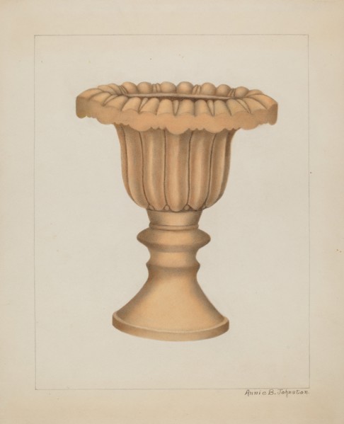 Pottery Vase, c. 1938. Creator: Annie B Johnston.