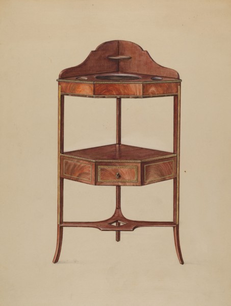 Corner Wash-stand, c. 1936. Creator: Bernard Gussow.