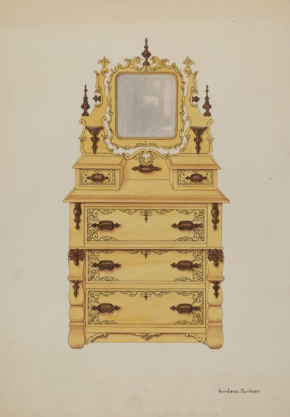Dresser, c. 1937. Creator: Gordena Jackson.
