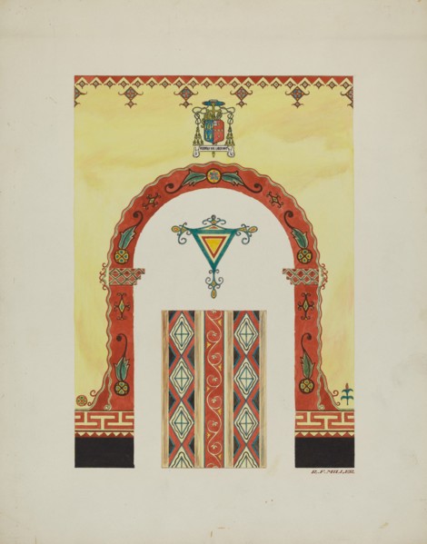 Wall and Ceiling Decorations, 1936. Creator: Randolph F Miller.