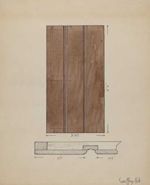 Original Inside Door to Sacristy, c. 1936. Creator: Geoffrey Holt.