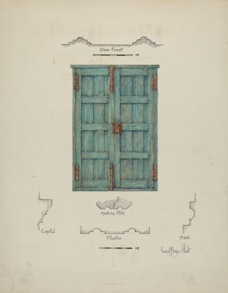Doors (Inside View), c. 1939. Creator: Geoffrey Holt.