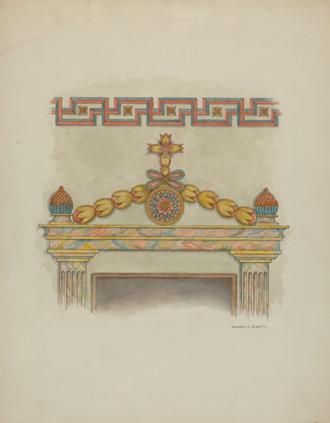 Wall Painting, c. 1939. Creator: Edward Jewett.