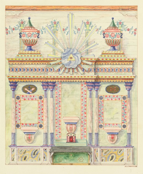Reredos and Wall Paintings, 1937. Creator: Randolph F Miller.